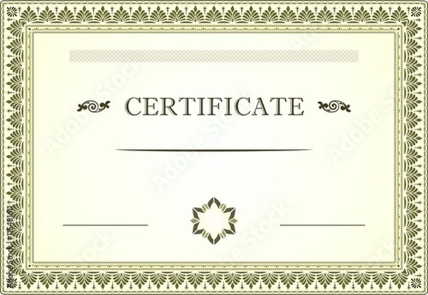 Fototapeta Certificate floral border