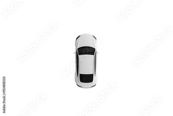 Obraz Car Top View Isolated on Transparent Background