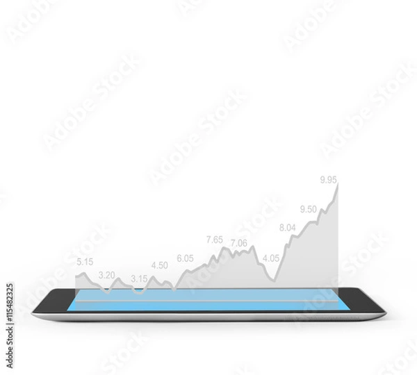 Obraz Realistic tablet  computer blank screen