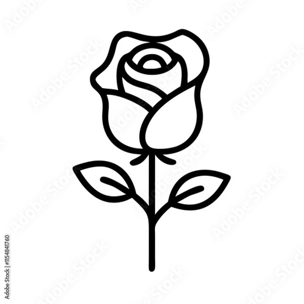 Obraz rose flower icon design