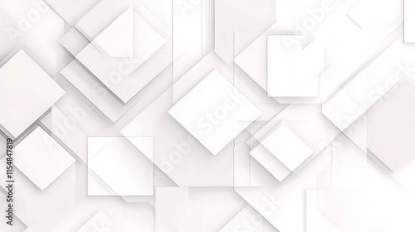 Obraz Modern Abstract White Background with Seamless Geometric Pattern