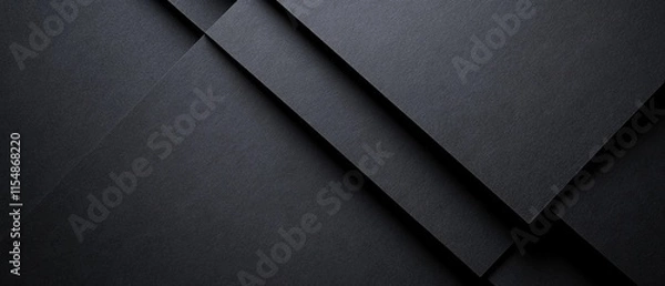 Fototapeta Abstract Geometric Background with Overlapping Dark Gray Paper Layers Creating a Modern and Minimalistic Design