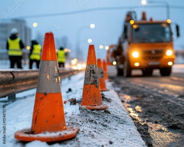 Obraz Winter Roadwork Operations