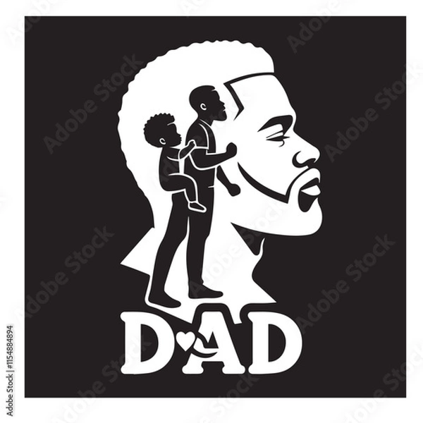 Obraz Dad Svg silhouette vector design