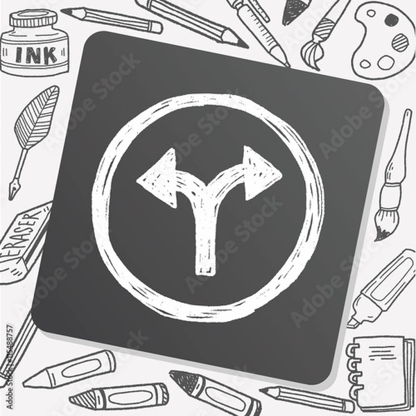 Obraz Fork sign doodle