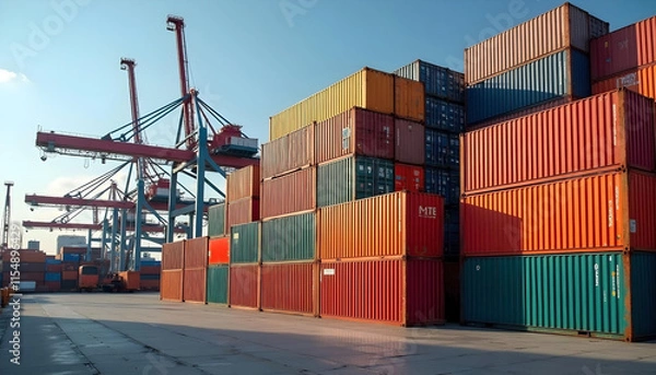 Obraz container cargo freight ship