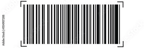 Fototapeta Bar code. Barcode illustration. Editable color. isolated on white background. vector illustration.