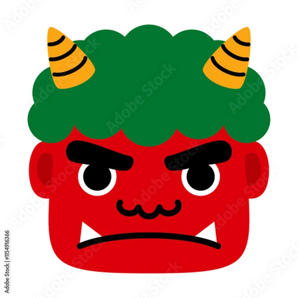 Fototapeta かわいい赤鬼のイラスト