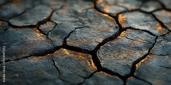 Fototapeta a cracked ground with cracks