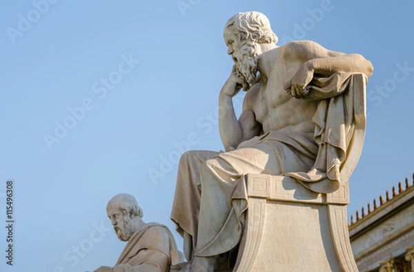 Fototapeta The Great Greek Scientists Socrates and Plato