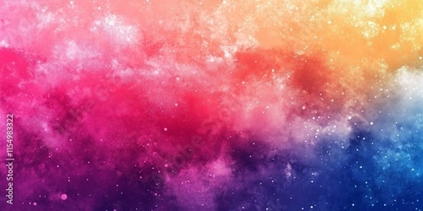 Fototapeta Cosmic nebula effect with pink, orange, and purple hues.