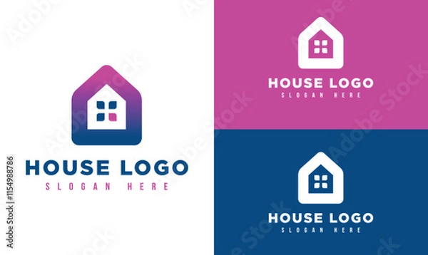 Fototapeta Minimalist House Logo Design - Modern and Simple