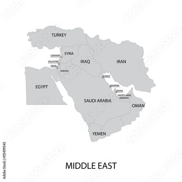 Obraz Middle East Map