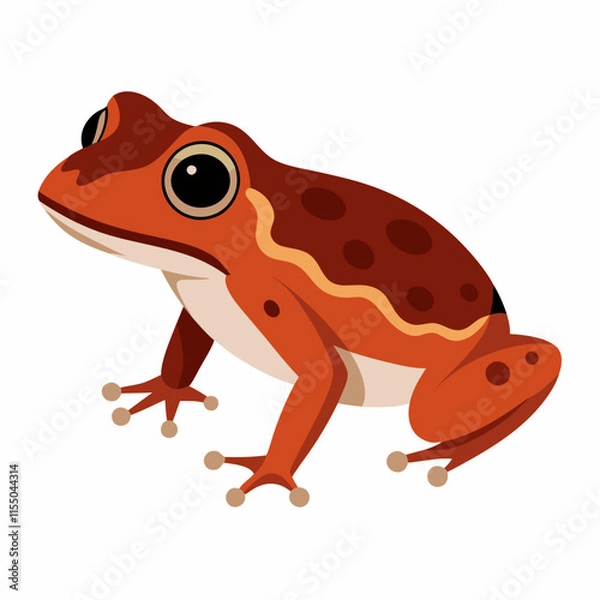 Obraz A realistic full-body image of the common coqui frog, showcasing its detailed features and vibrant colors.