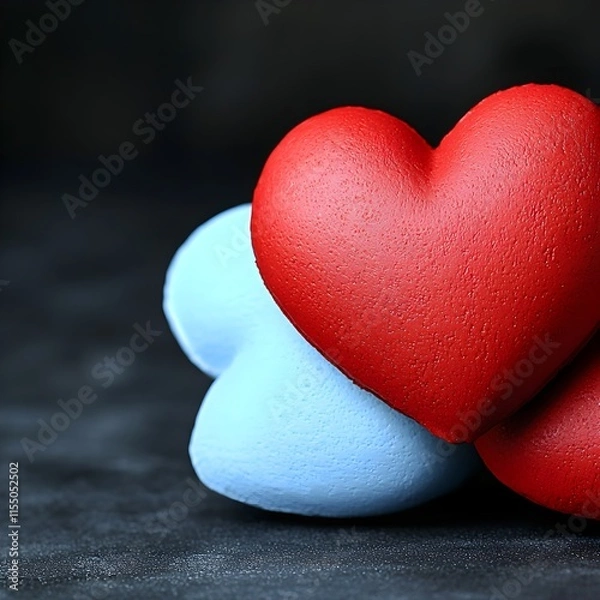 Obraz Colorful hearts symbolizing love and connection