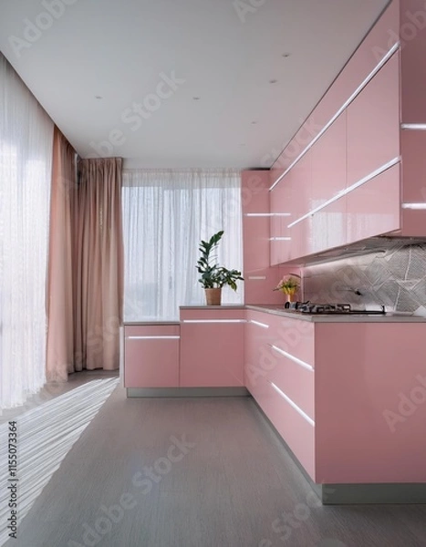 Fototapeta a beautifully designed kitchen