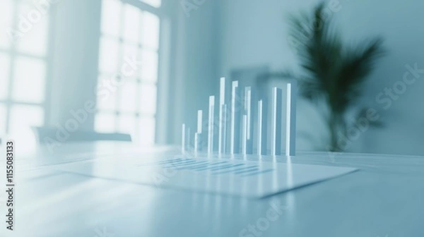 Fototapeta Minimalist Presentation Progress with Soft Lighting