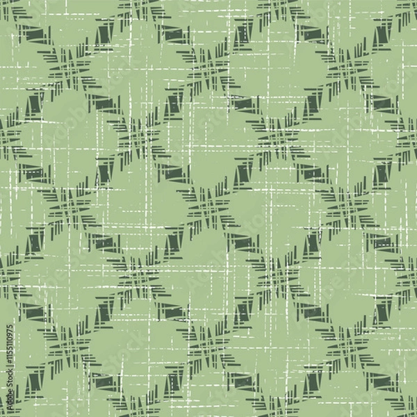 Obraz seamless pattern with green squares geometrical textured patterns