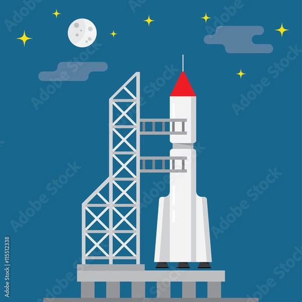 Obraz rakieta gotowa do startu