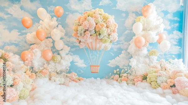 Fototapeta Photography backdrop for weddings, portraits, maternity shoots, and events, featuring elegant designs, floral accents, and unique styles