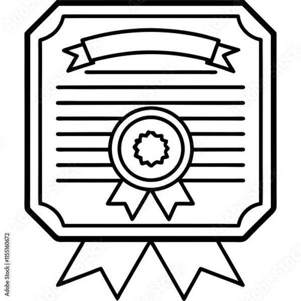 Obraz Bond Certificate Line Art Vector Design