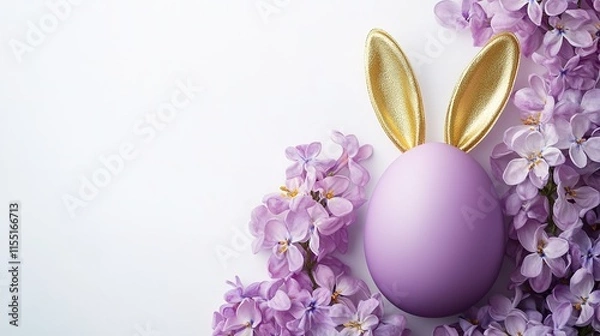 Fototapeta pink easter eggs