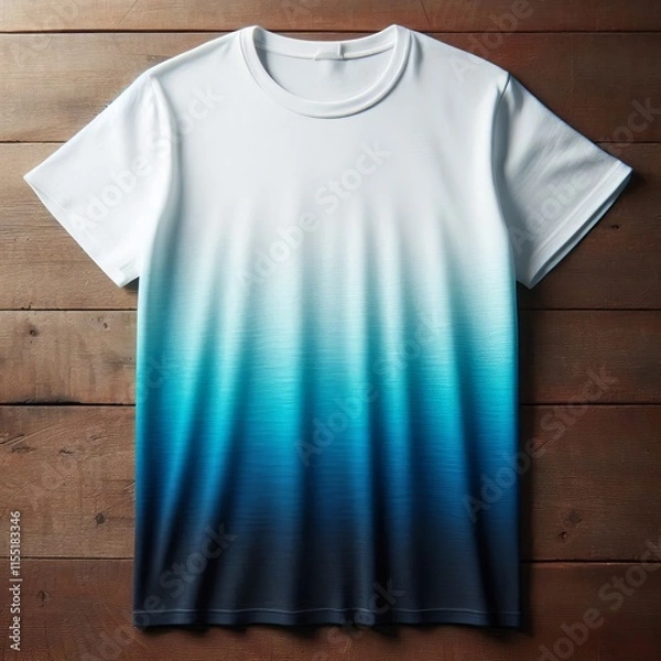 Fototapeta 34 Ombre Effect A white t shirt with a gradient ombre effect in
