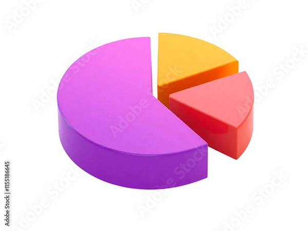 Obraz 3d pie chart isolated