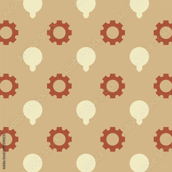 Fototapeta pattern illustration geometric shapes light bulb retro colors
