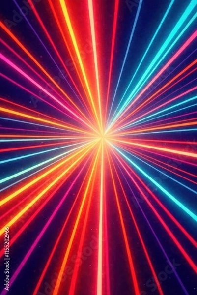 Obraz Abstract radial speed lines, vibrant vector background, motion, rays, lines