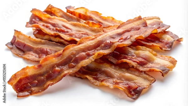 Obraz Crispy bacon strips, cut out transparent