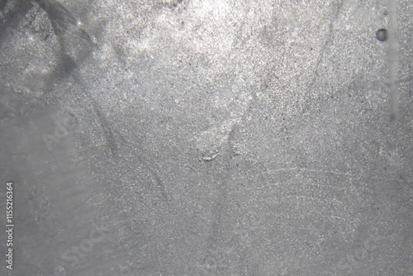 Obraz Texture of ice with cracks. Structure of frozen water in section