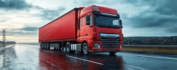 Fototapeta demand flat design side view global logistics theme water color