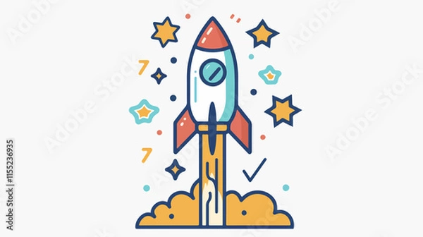 Obraz Professional Web Upload Success Icon for Basic Web Design