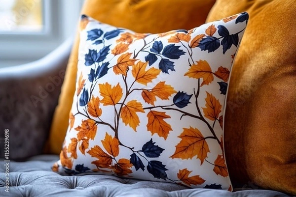 Obraz Bright, multi-colored pillows for the interior. Add comfort to any room.