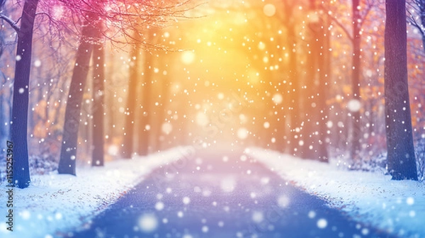 Fototapeta abstract background with bokeh