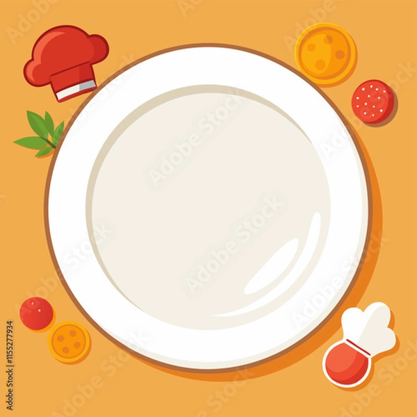 Obraz plates and cutlery vectors