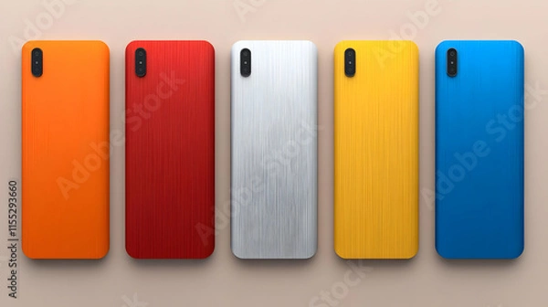 Fototapeta 3D Phone Backs Illustration