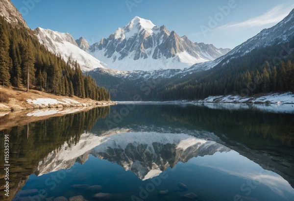 Fototapeta lake in the mountains