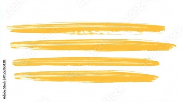 Obraz Vibrant Yellow Highlight Brush Lines for Professional Designs
