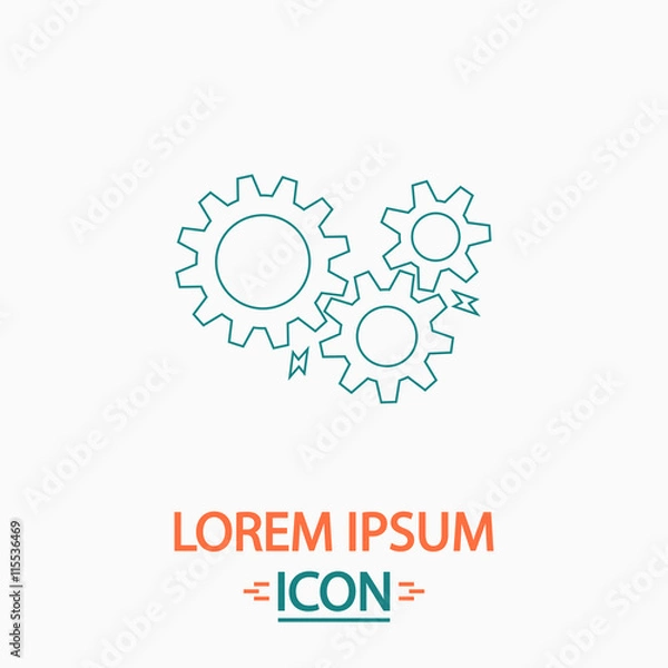 Fototapeta mechanism computer symbol