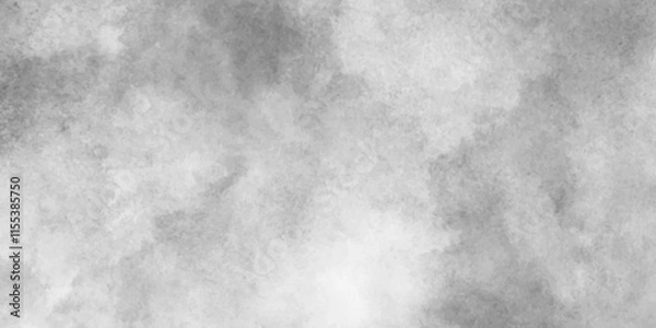 Obraz Gray abstract watercolor painting textured on white paper background, Black grey Sky with white cloud , marble texture background Old grunge textures design,Concrete old and grainy wall white color gr