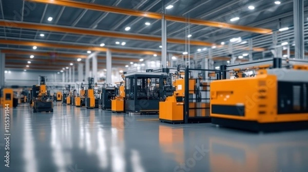 Fototapeta Advanced Industrial Space with Clean Technology Setup