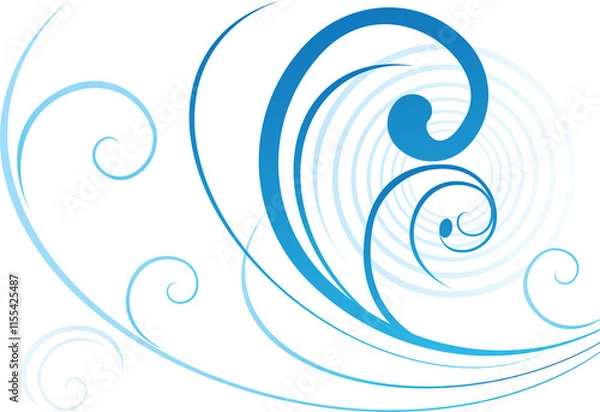 Obraz abstract blue background with swirls
