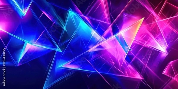 Fototapeta Colorful background with many triangles