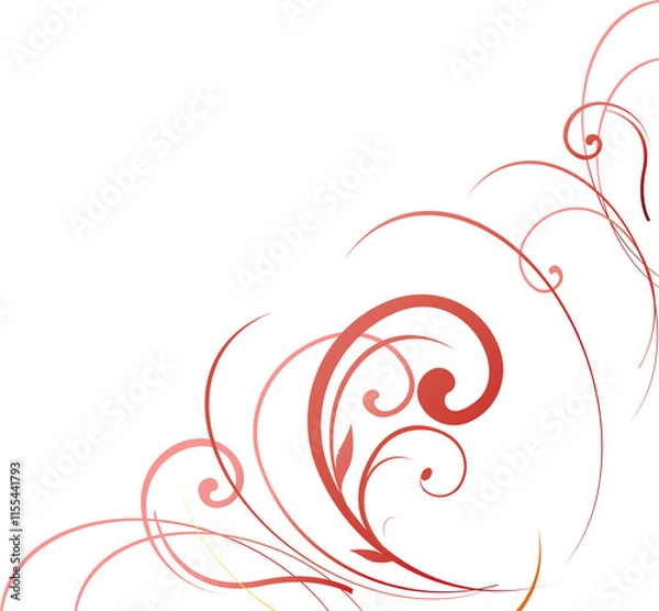 Obraz abstract background with red swirls