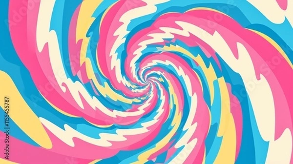 Fototapeta Mesmerizing Psychedelic Optical Spin Illusion Vector Background