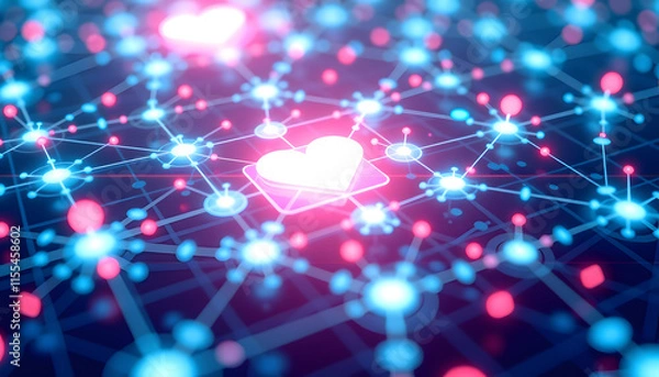 Obraz Digital Heart Network