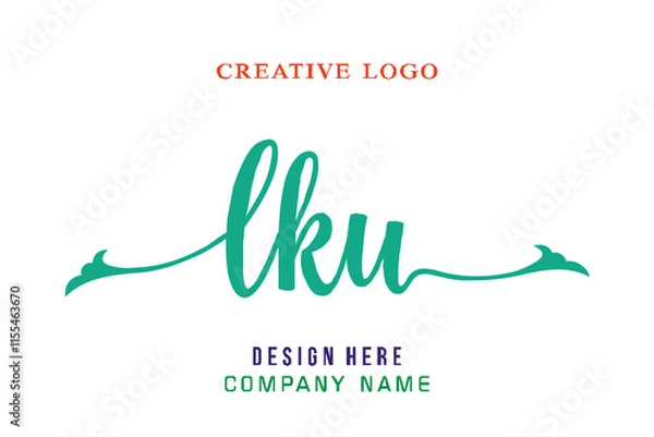 Obraz LKU lettering logo is simple, easy to understand and authoritative