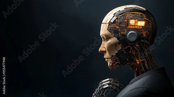 Fototapeta Algorithmic trading in financial markets harnessing machine learning for future insights